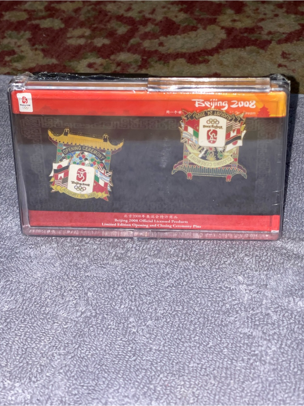 Beijing 2008 Olympics Official Opening & Closing Ceremony Pin Set Limited Editio